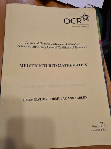 Ocr mei maths - mei, examination
